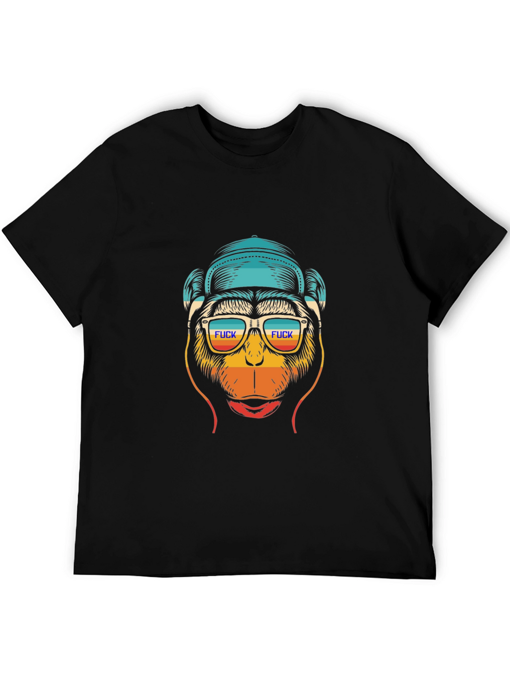 Funny Monkey Graphic Tee - Cool Retro Design