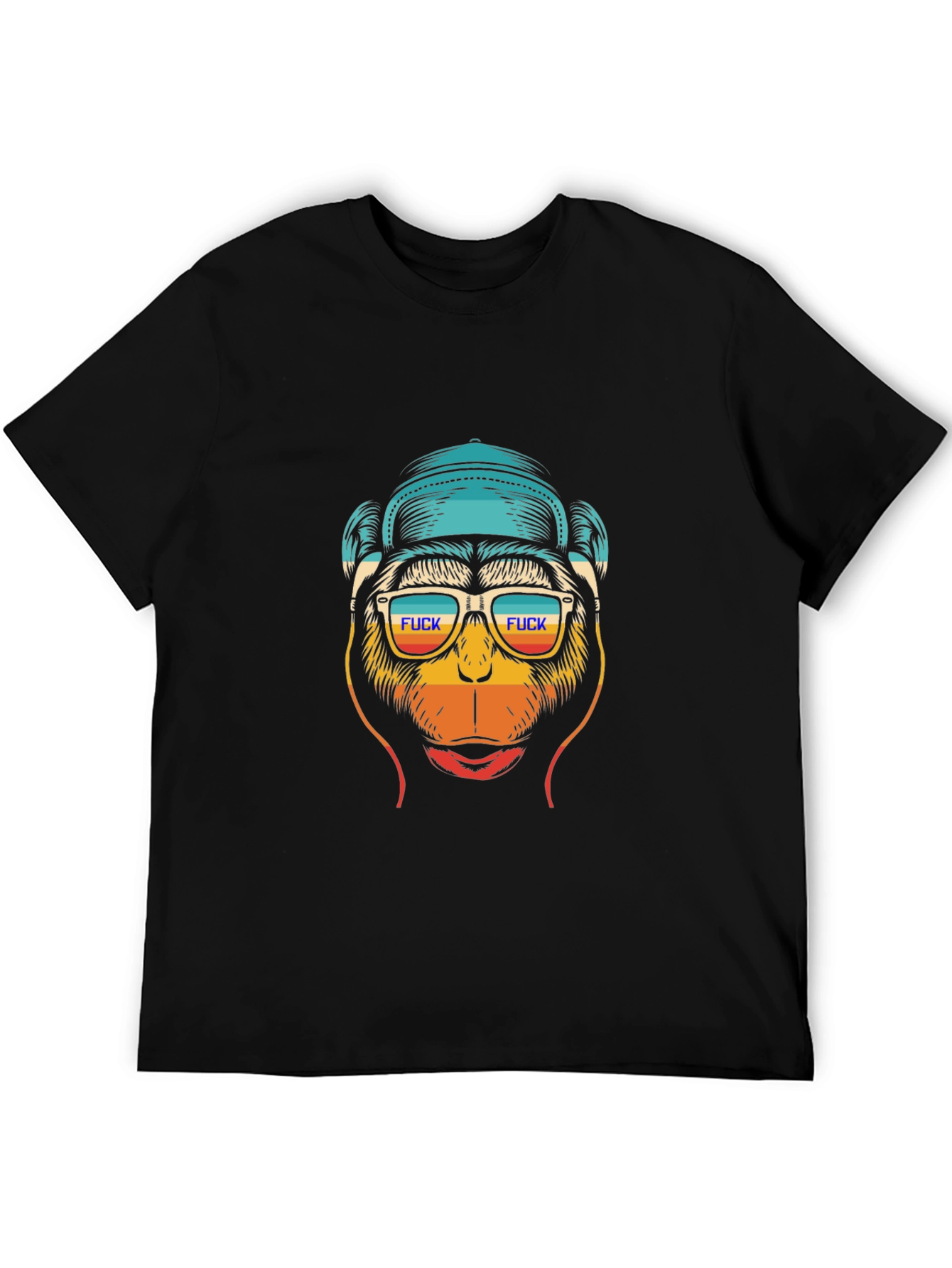 Funny Monkey Graphic Tee - Cool Retro Design