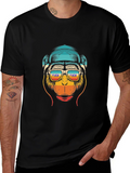 Funny Monkey Graphic Tee - Cool Retro Design