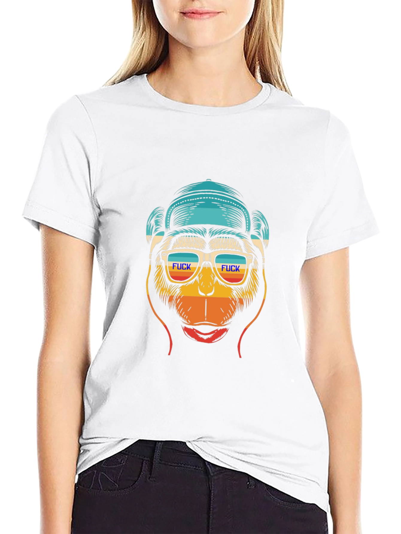 Funny Monkey Graphic Tee - Cool Retro Design