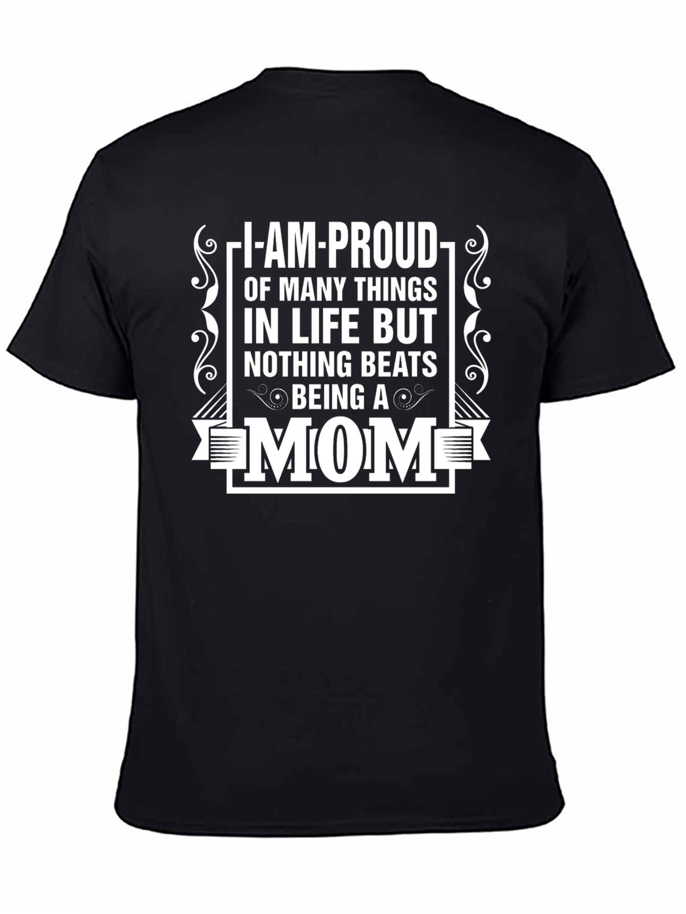 Proud Mom T-Shirt - Black Graphic Tee
