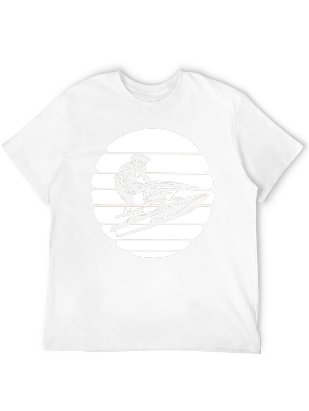Jet Ski Sunset Graphic T-Shirt - Black