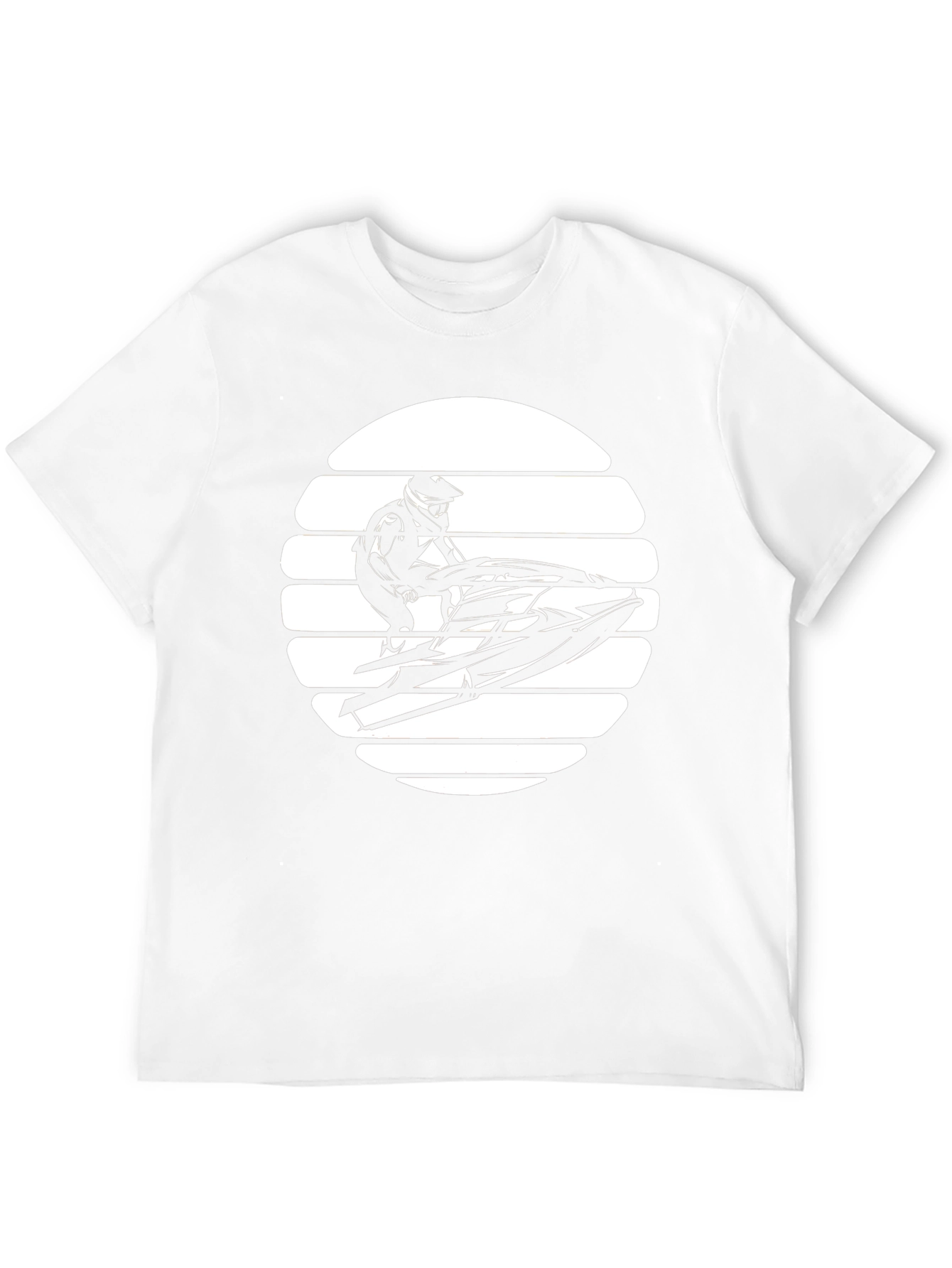 Jet Ski Sunset Graphic T-Shirt - Black