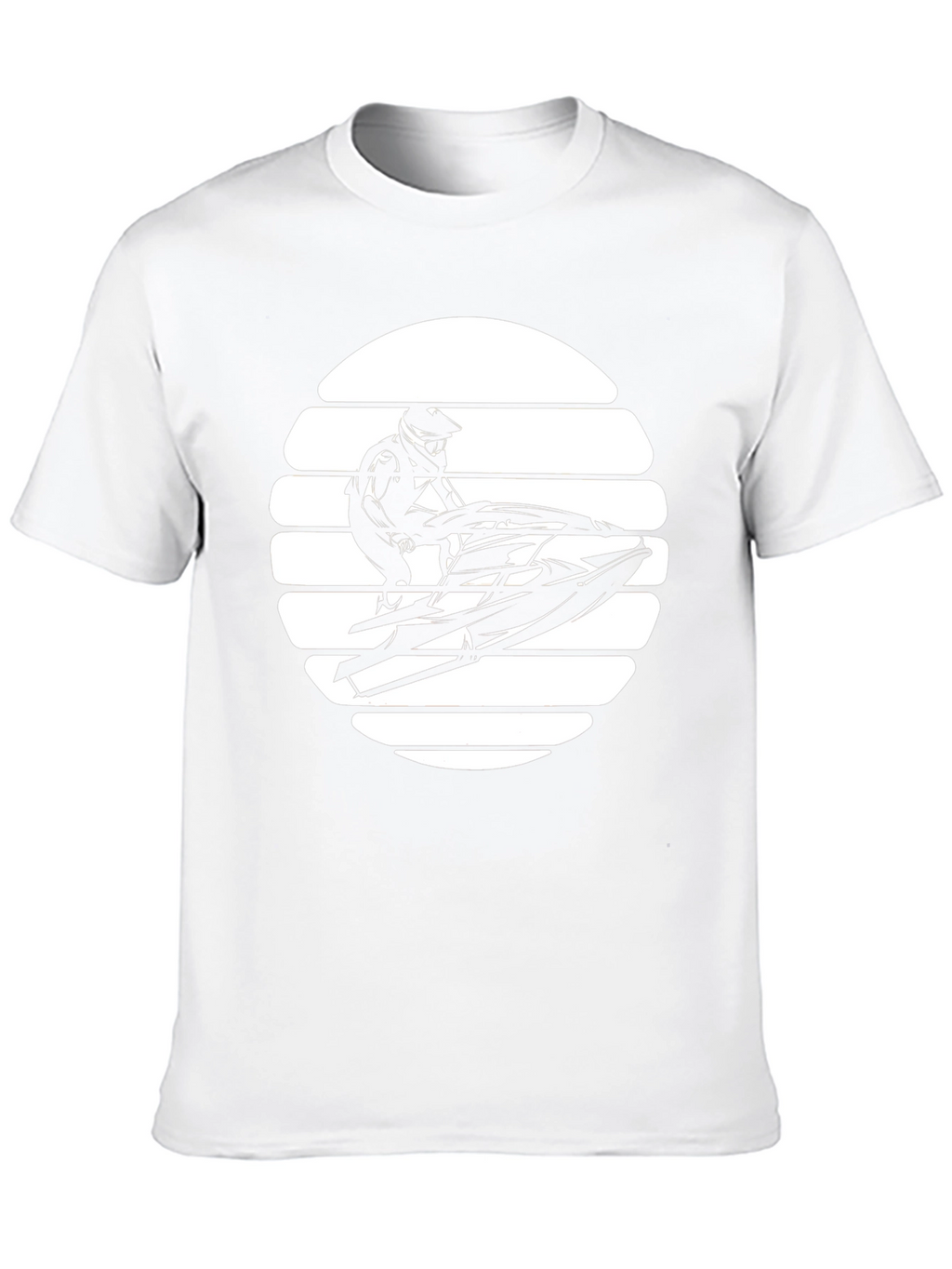 Jet Ski Sunset Graphic T-Shirt - Black