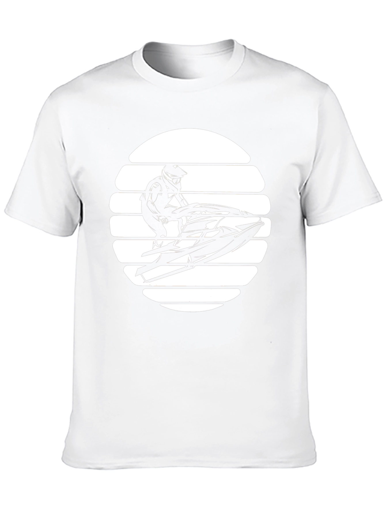 Jet Ski Sunset Graphic T-Shirt - Black