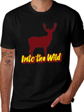 Into the Wild Black Deer Graphic T-Shirt
