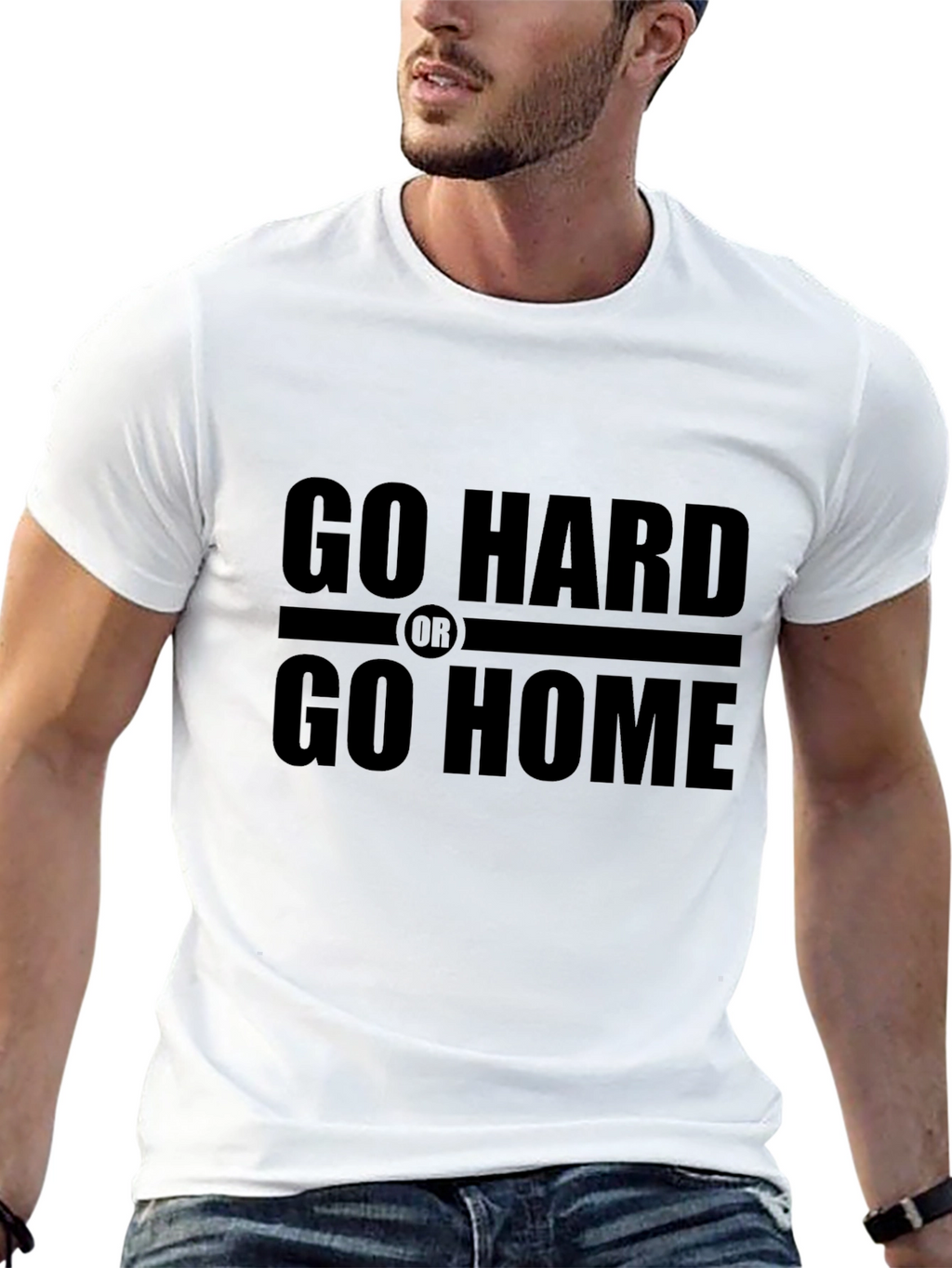 Go Hard or Go Home Black T-Shirt