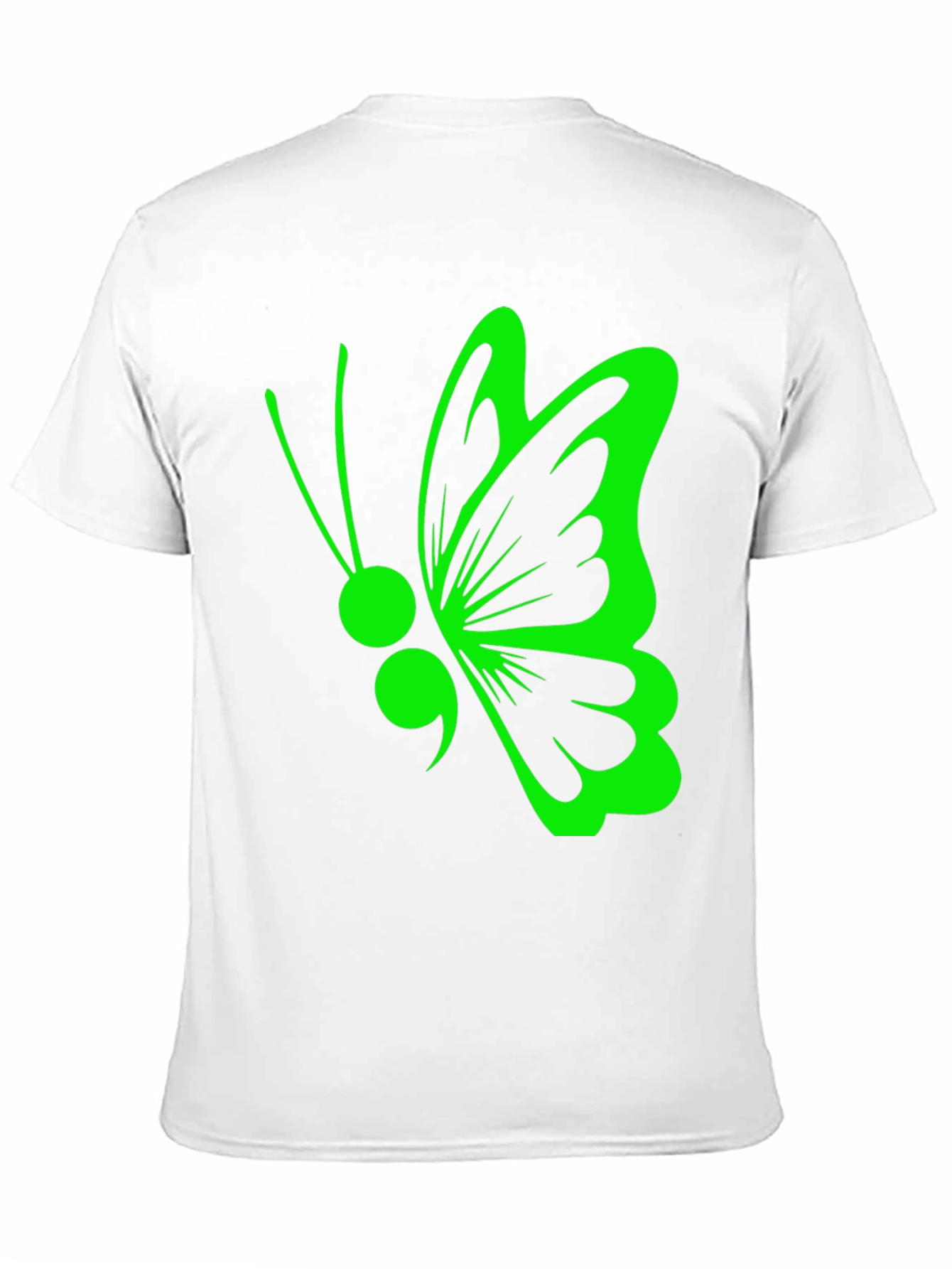 Semicolon Butterfly Black T-Shirt