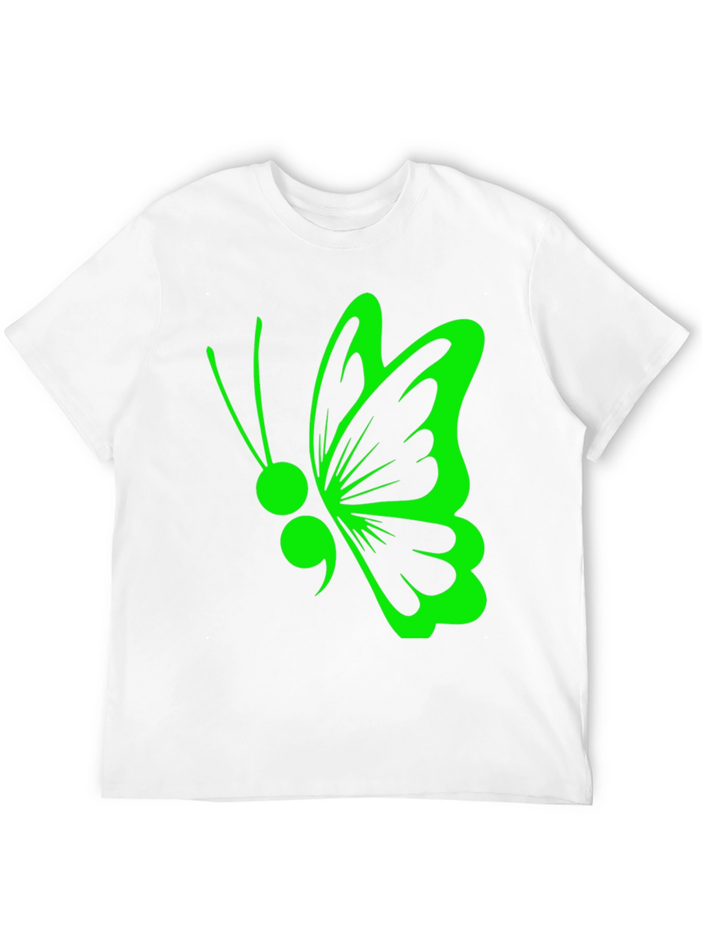 Semicolon Butterfly Black T-Shirt