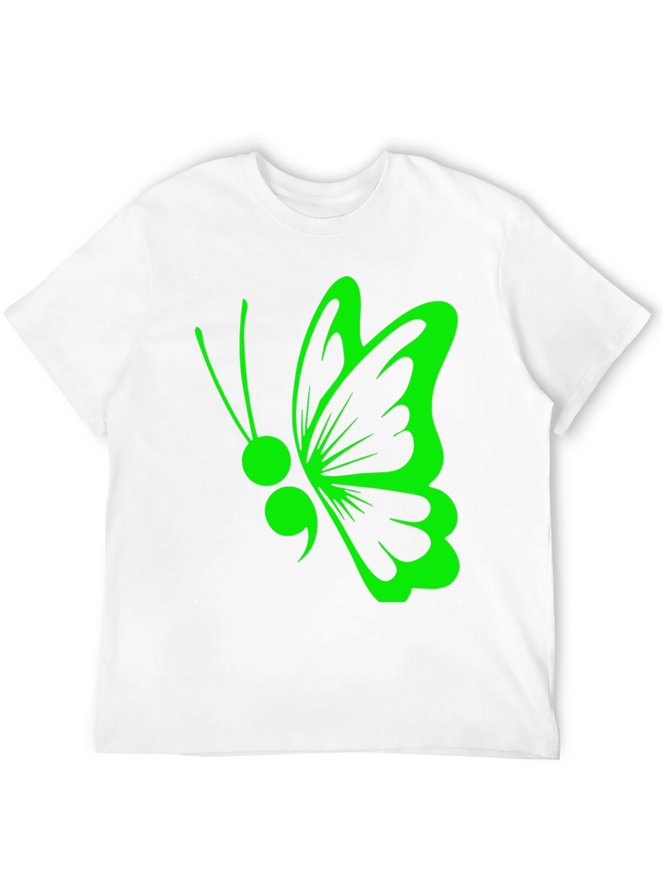 Semicolon Butterfly Black T-Shirt
