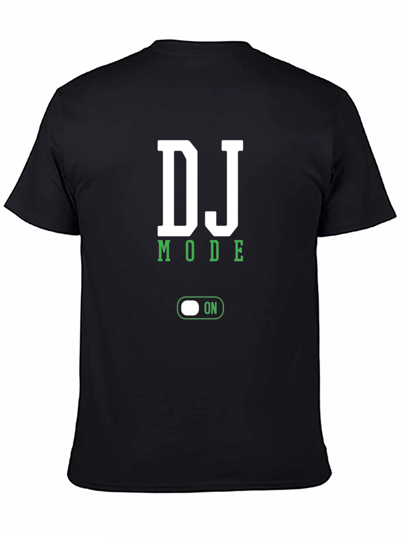 DJ Mode On T-Shirt - Black Cotton Blend Tee