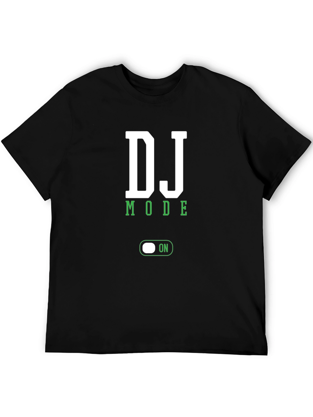 DJ Mode On T-Shirt - Black Cotton Blend Tee