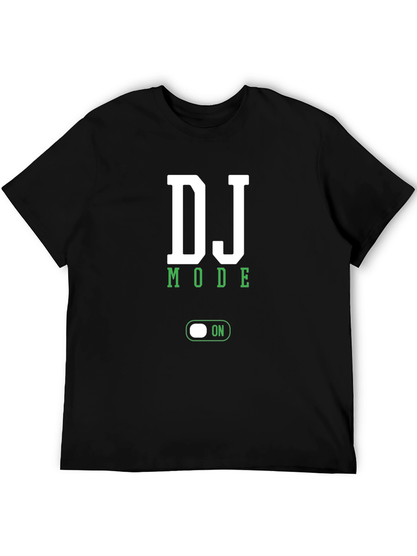 DJ Mode On T-Shirt - Black Cotton Blend Tee