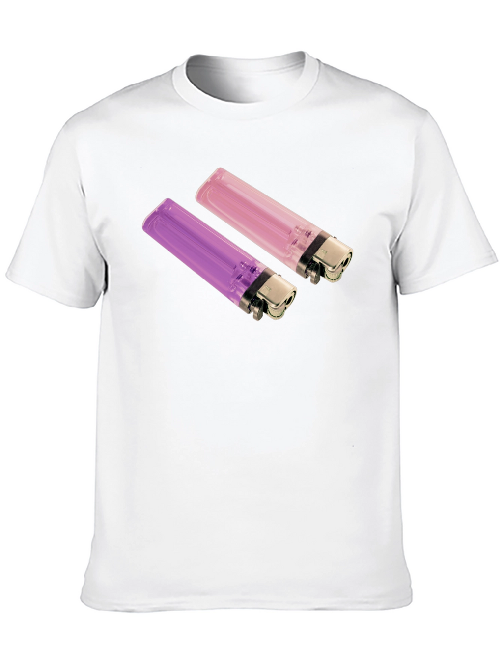 Novelty Lighter Graphic Tee - Black Cotton Blend