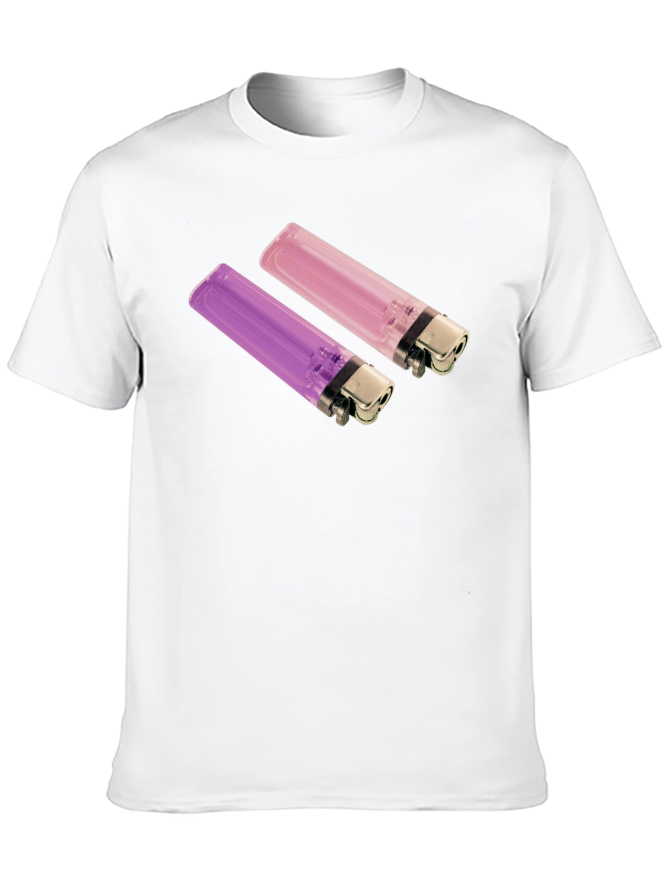 Novelty Lighter Graphic Tee - Black Cotton Blend
