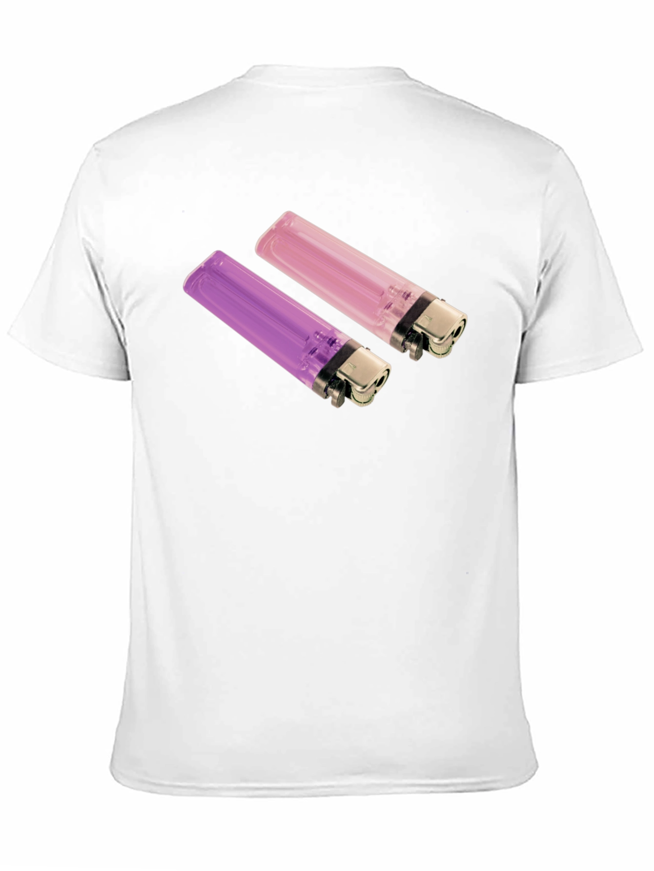 Novelty Lighter Graphic Tee - Black Cotton Blend