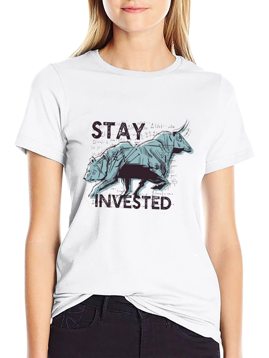 Stay Invested Bear & Bull Graphic T-Shirt