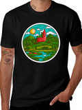 Scenic Landscape T-Shirt - Round Design