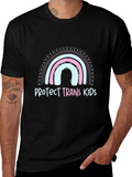 Protect Trans Kids Graphic Tee - Rainbow Design