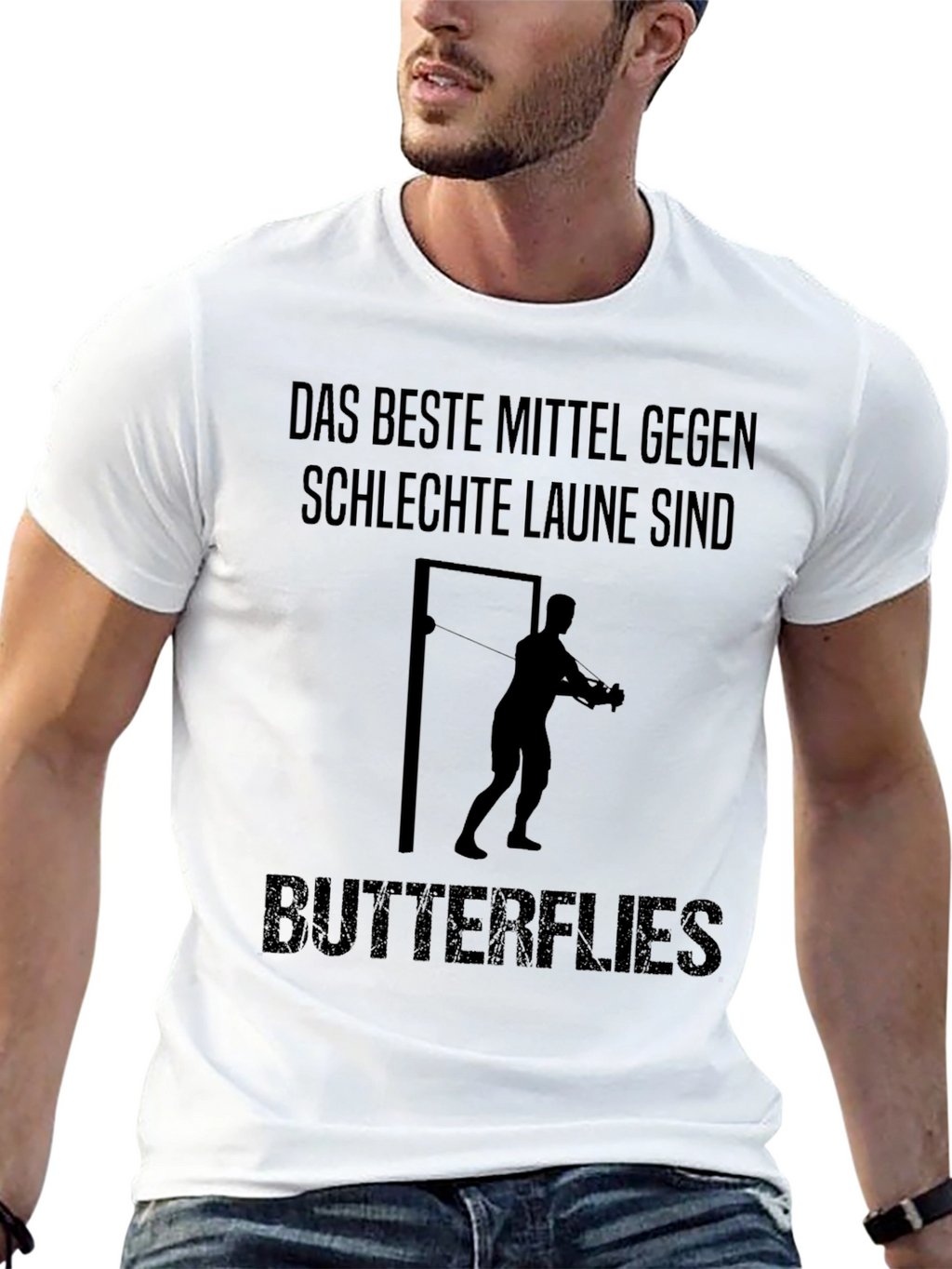 Black Butterflies Gym T-Shirt