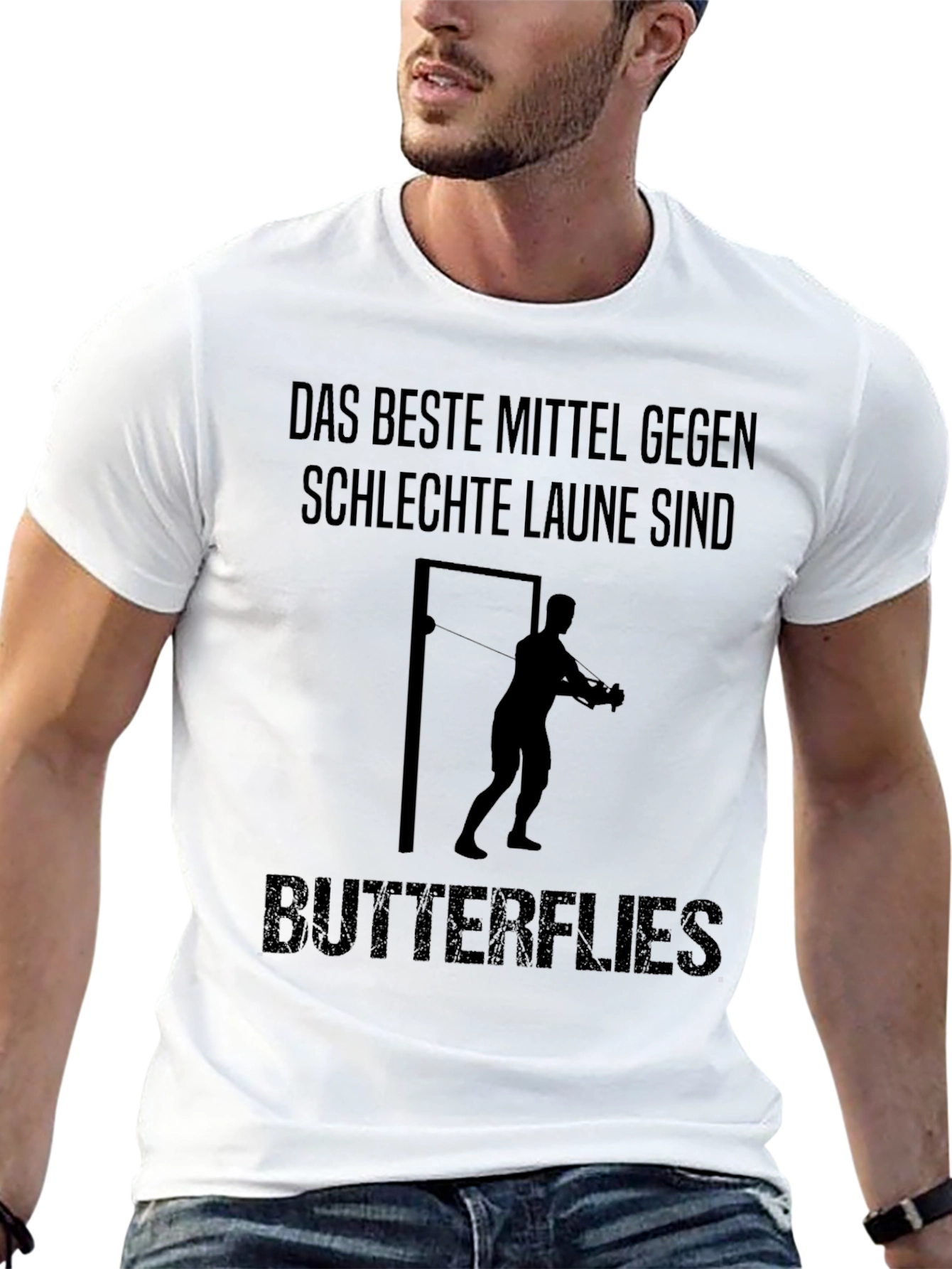 Black Butterflies Gym T-Shirt