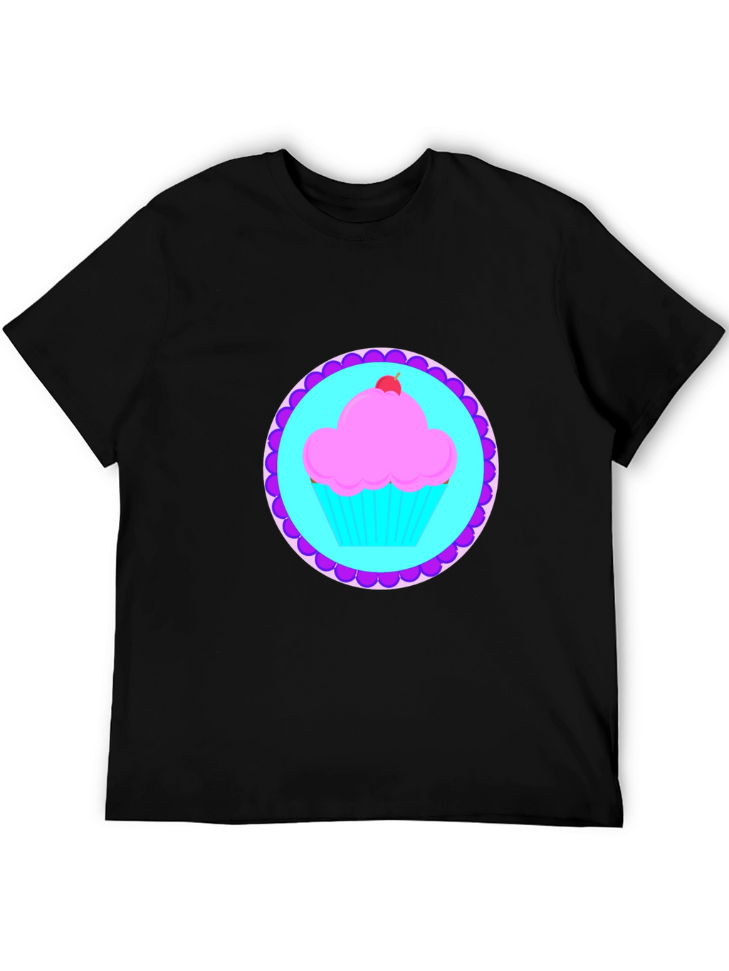 Cupcake Graphic Black T-Shirt