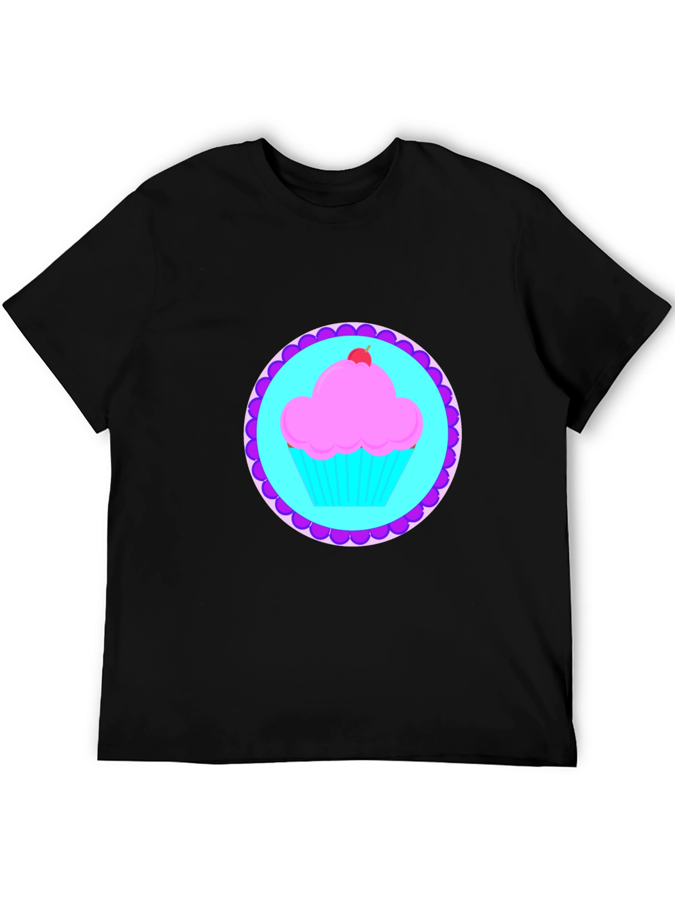 Cupcake Graphic Black T-Shirt