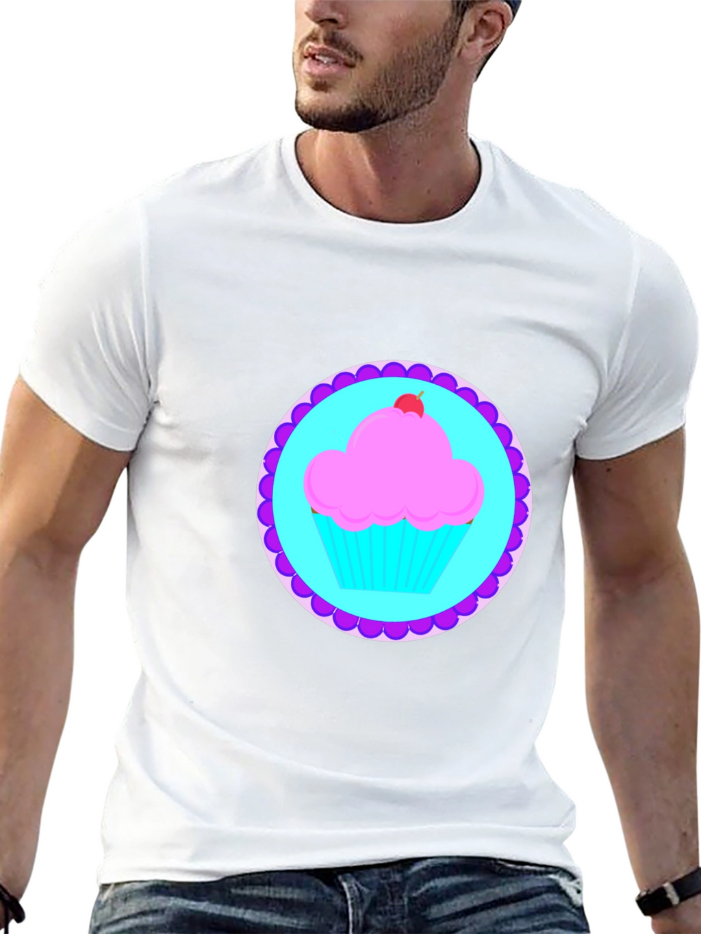 Cupcake Graphic Black T-Shirt