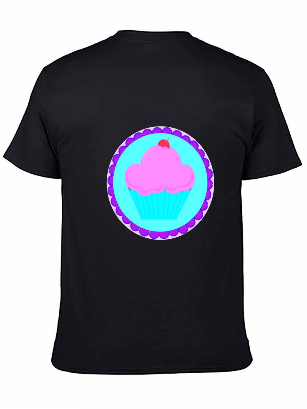 Cupcake Graphic Black T-Shirt