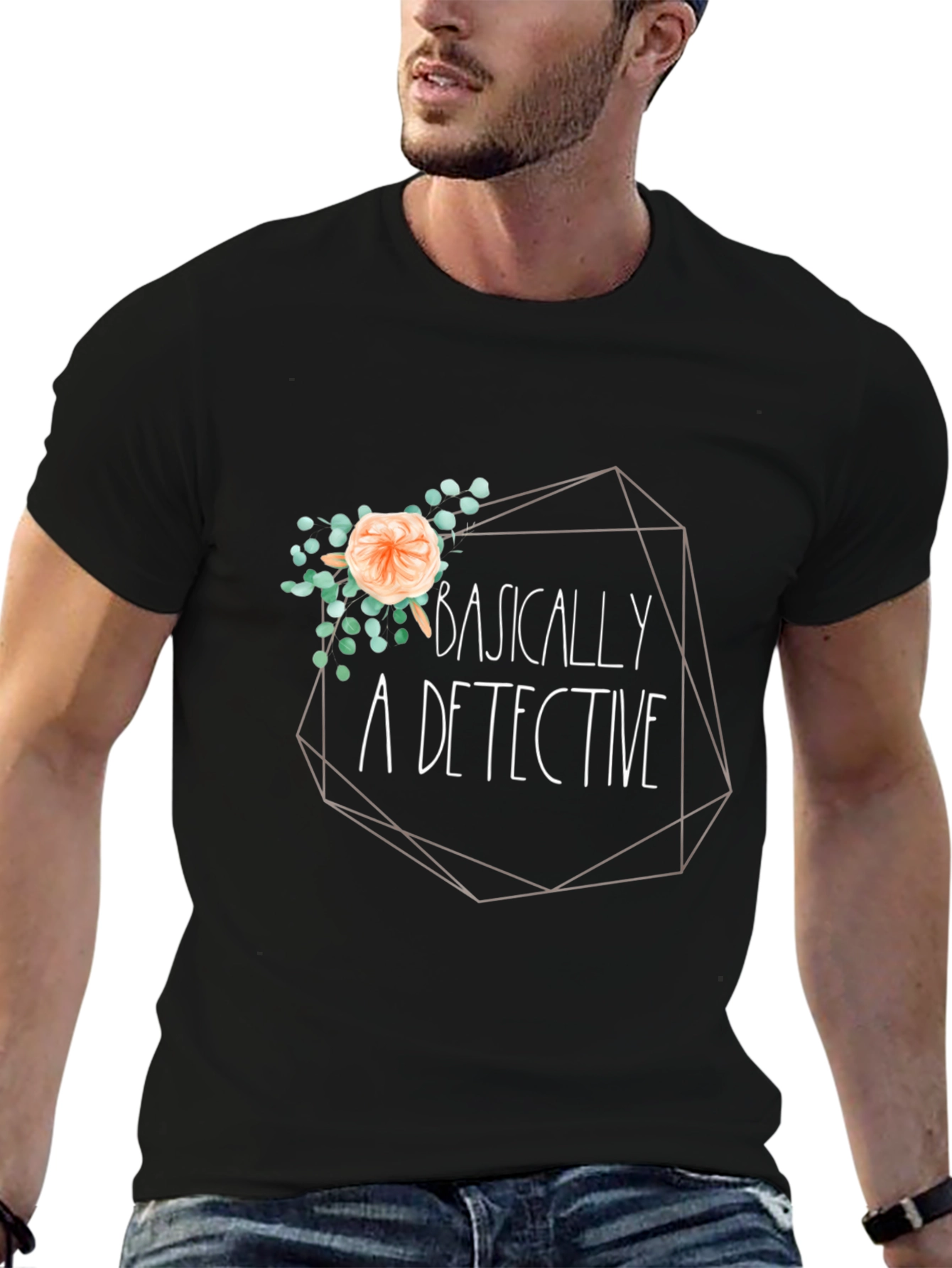 Basically A Detective T-Shirt - Novelty Tee