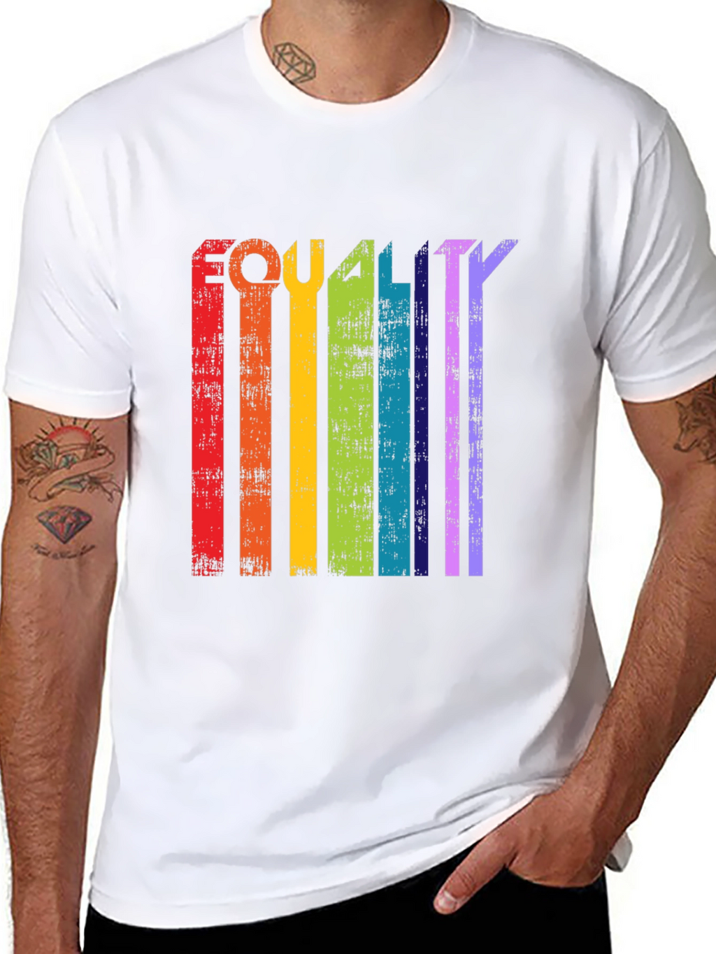 Equality Rainbow Striped T-Shirt