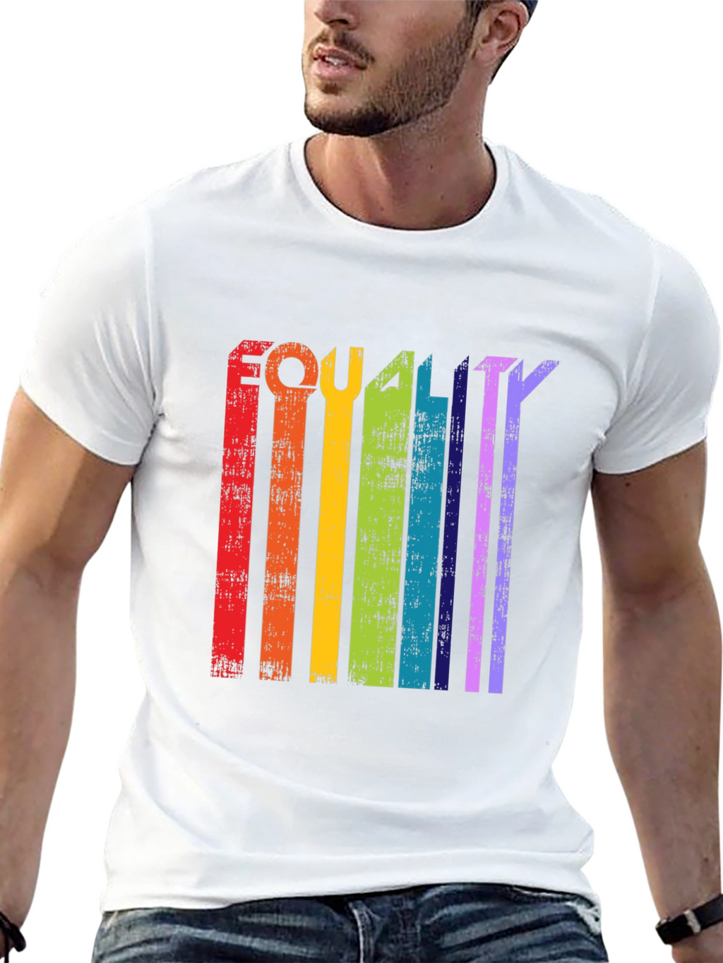 Equality Rainbow Striped T-Shirt
