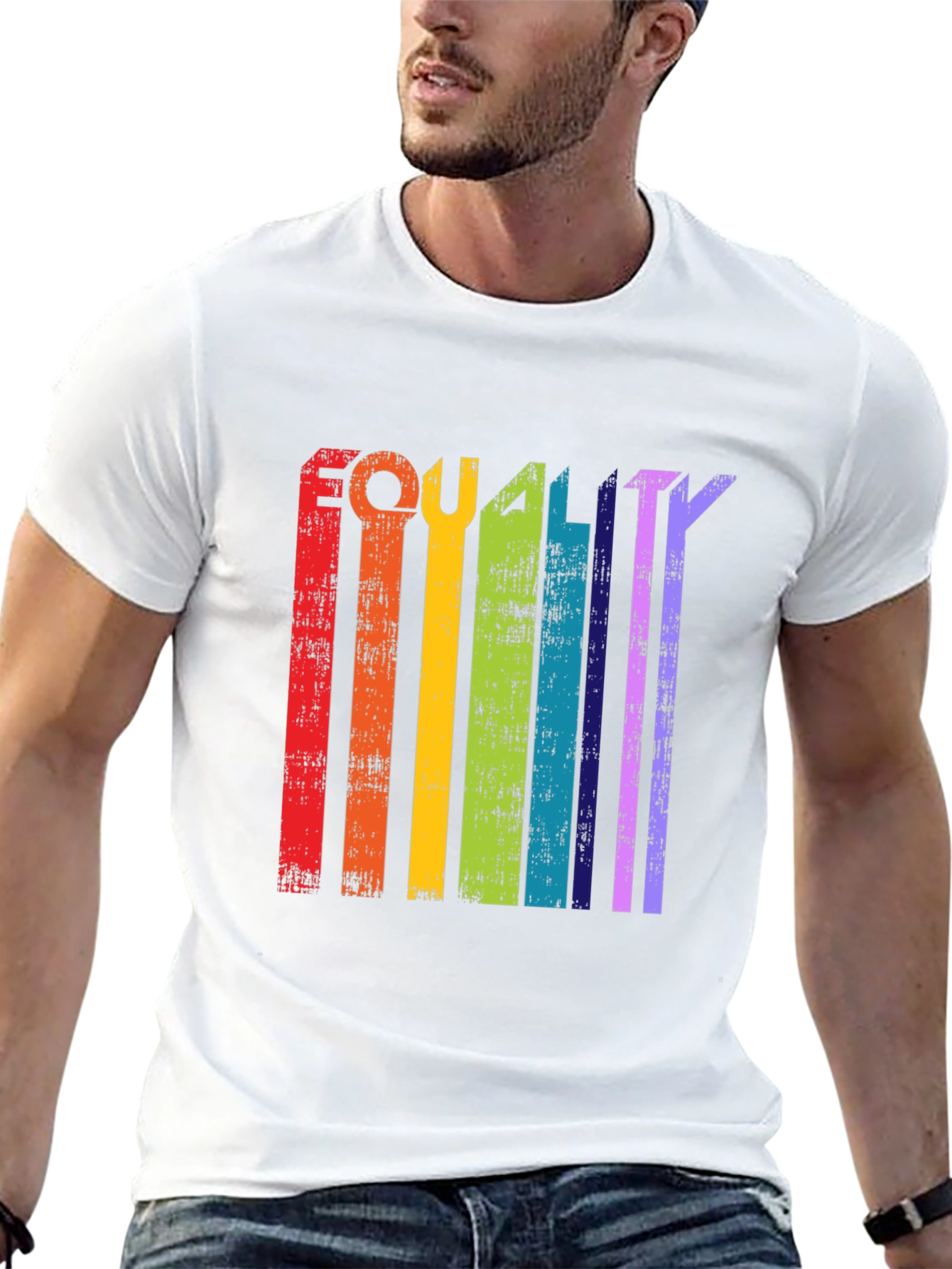 Equality Rainbow Striped T-Shirt