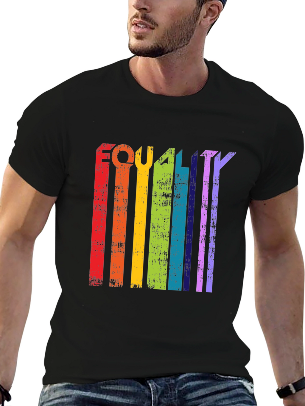 Equality Rainbow Striped T-Shirt