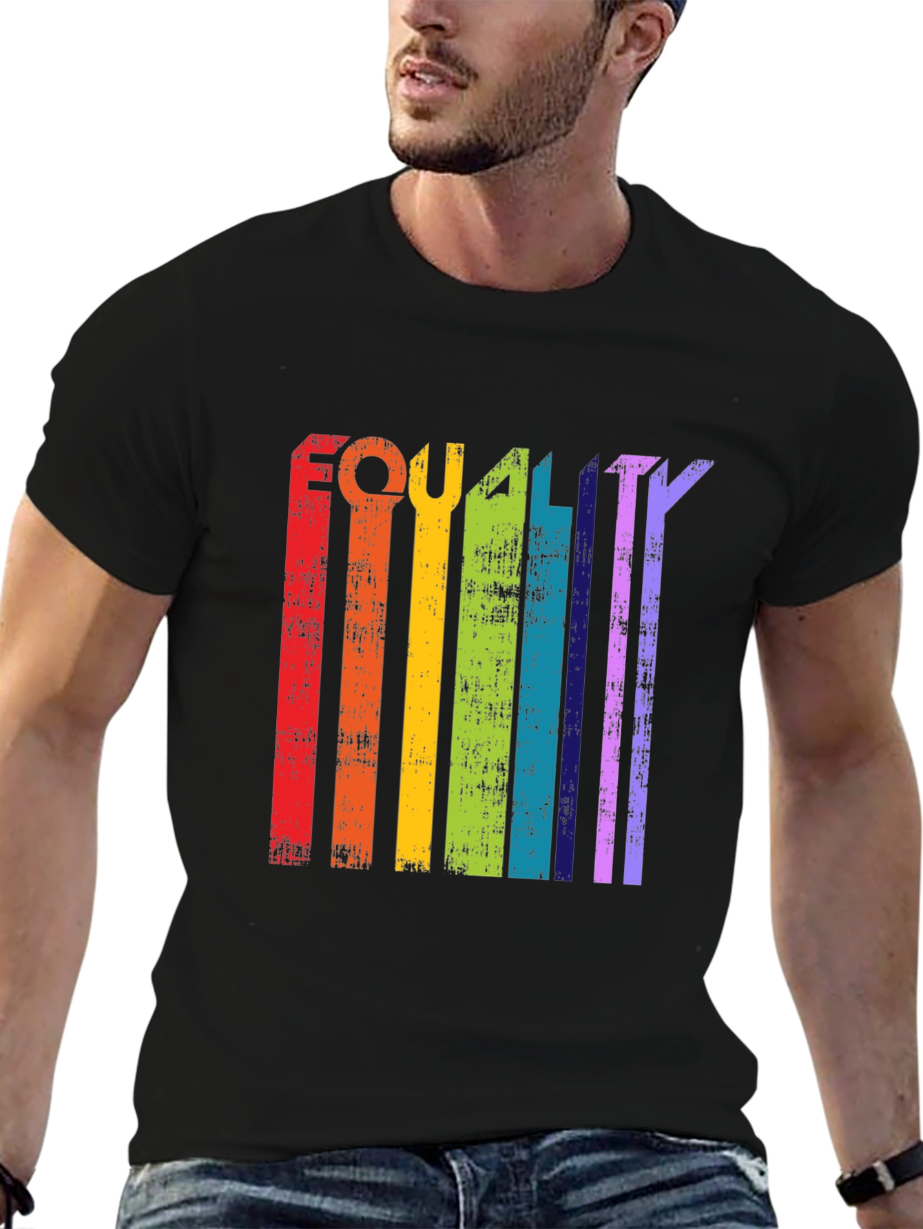 Equality Rainbow Striped T-Shirt