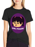 Girl Power! Graphic Tee - Black Cotton T-Shirt