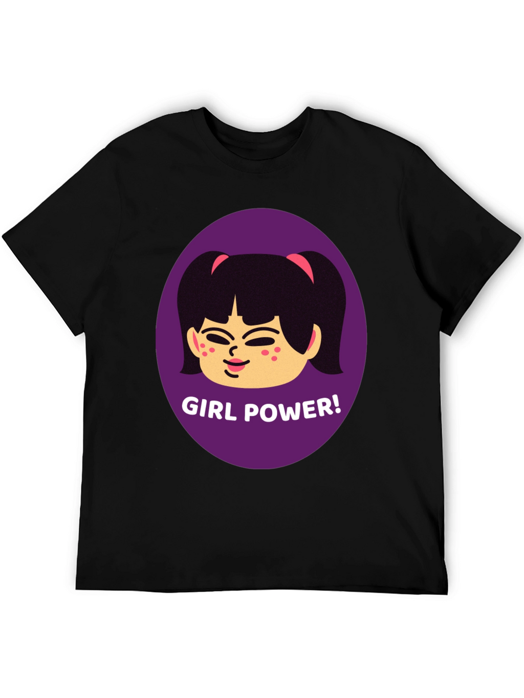 Girl Power! Graphic Tee - Black Cotton T-Shirt