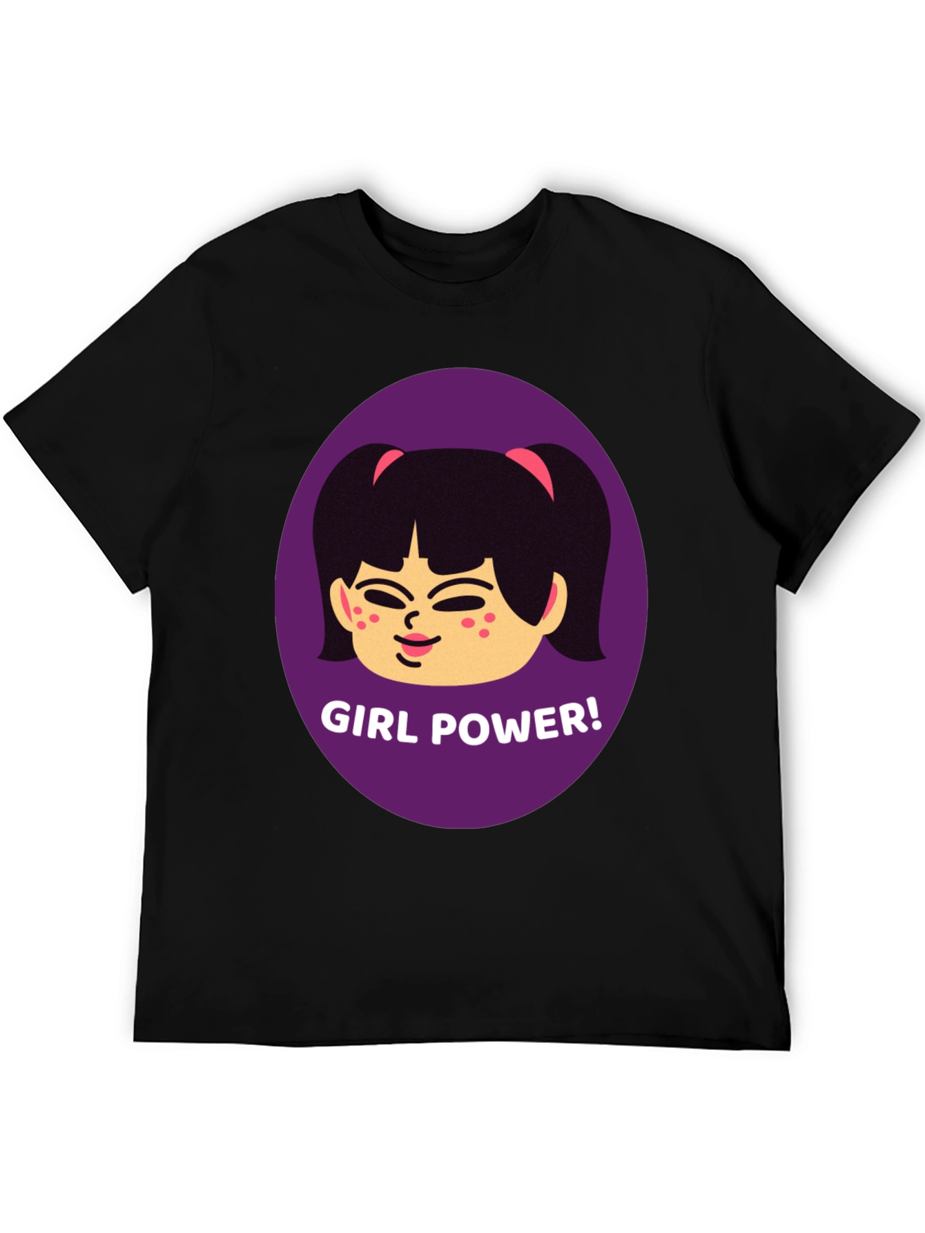 Girl Power! Graphic Tee - Black Cotton T-Shirt