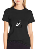 Surfing Wave Black Graphic Tee