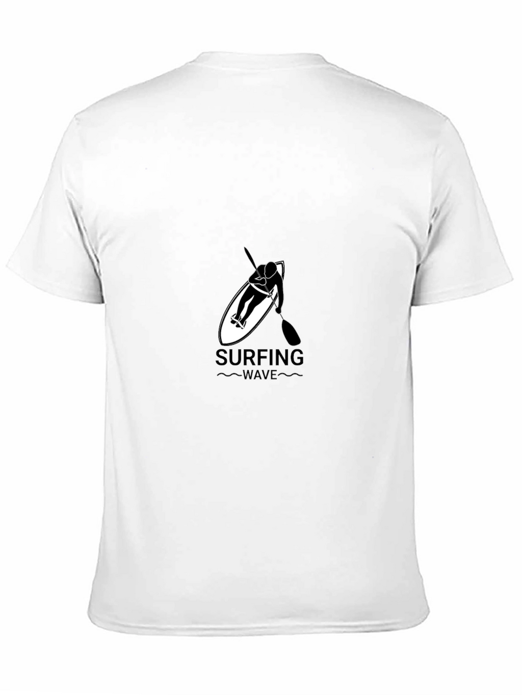 Surfing Wave Black Graphic Tee