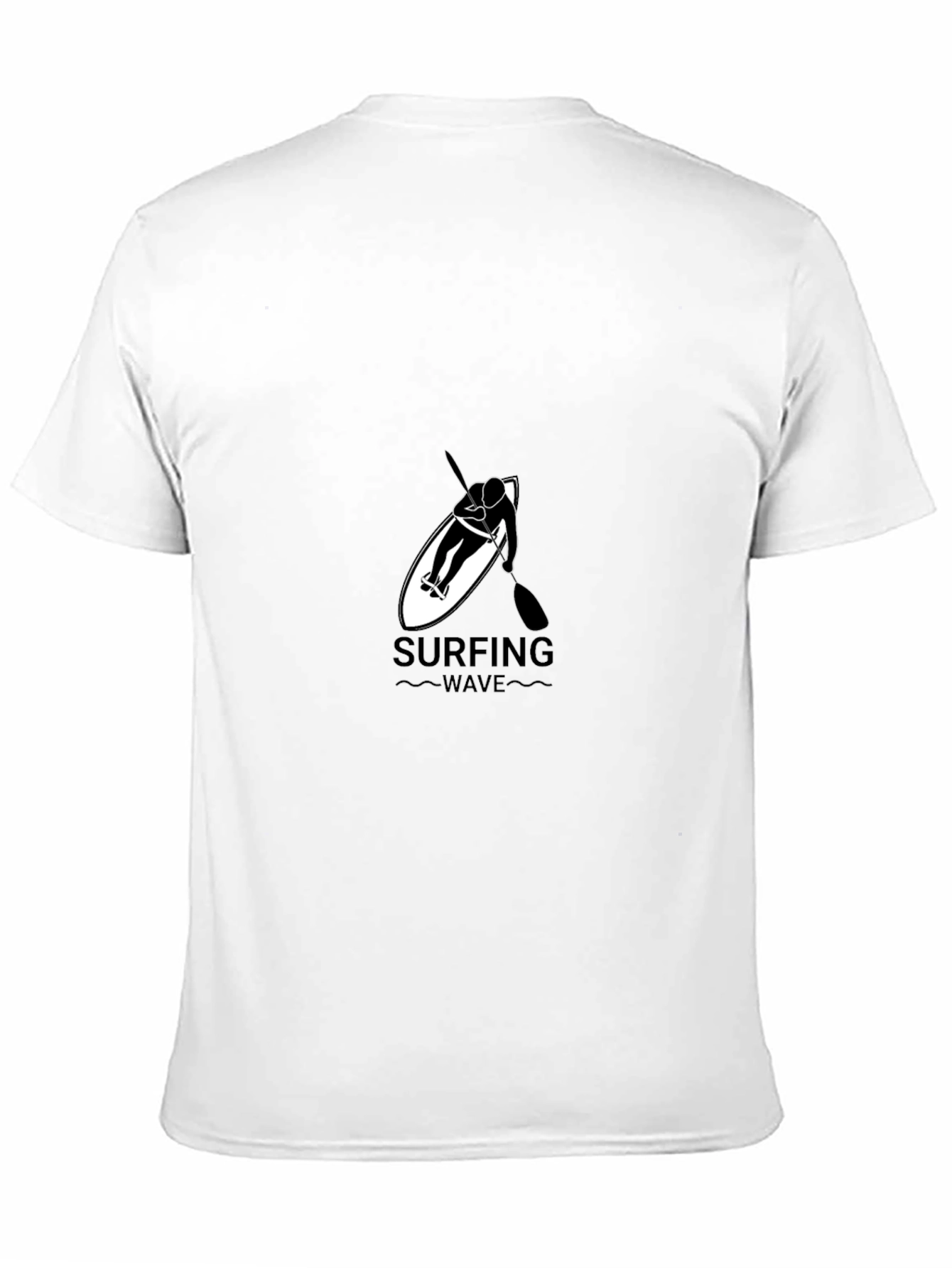 Surfing Wave Black Graphic Tee
