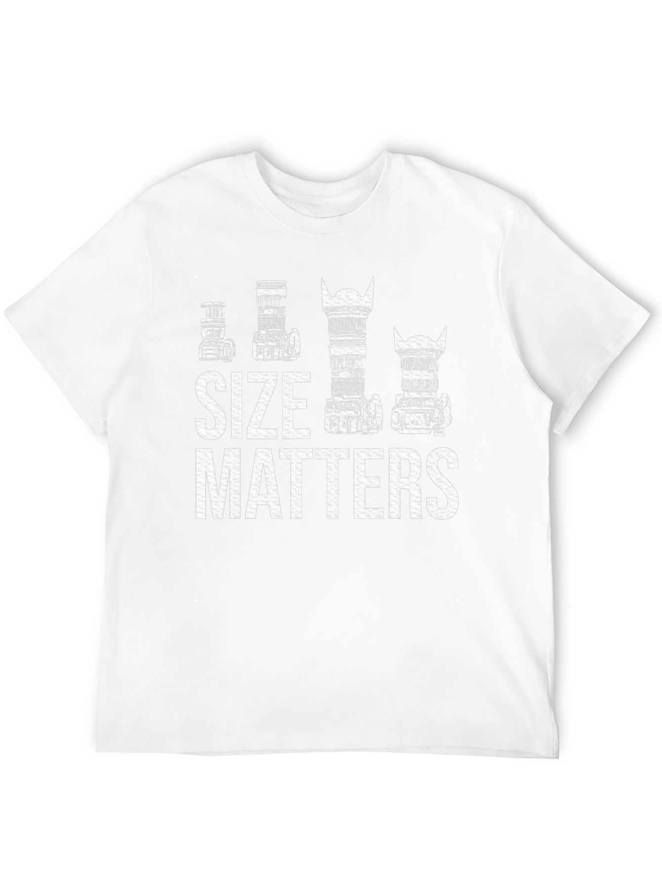 Size Matters Camera Lens T-Shirt Photography Gift
