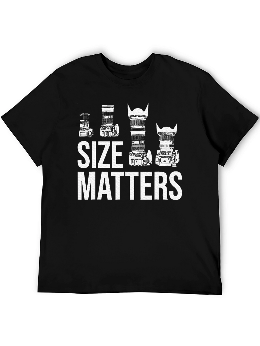 Size Matters Camera Lens T-Shirt Photography Gift