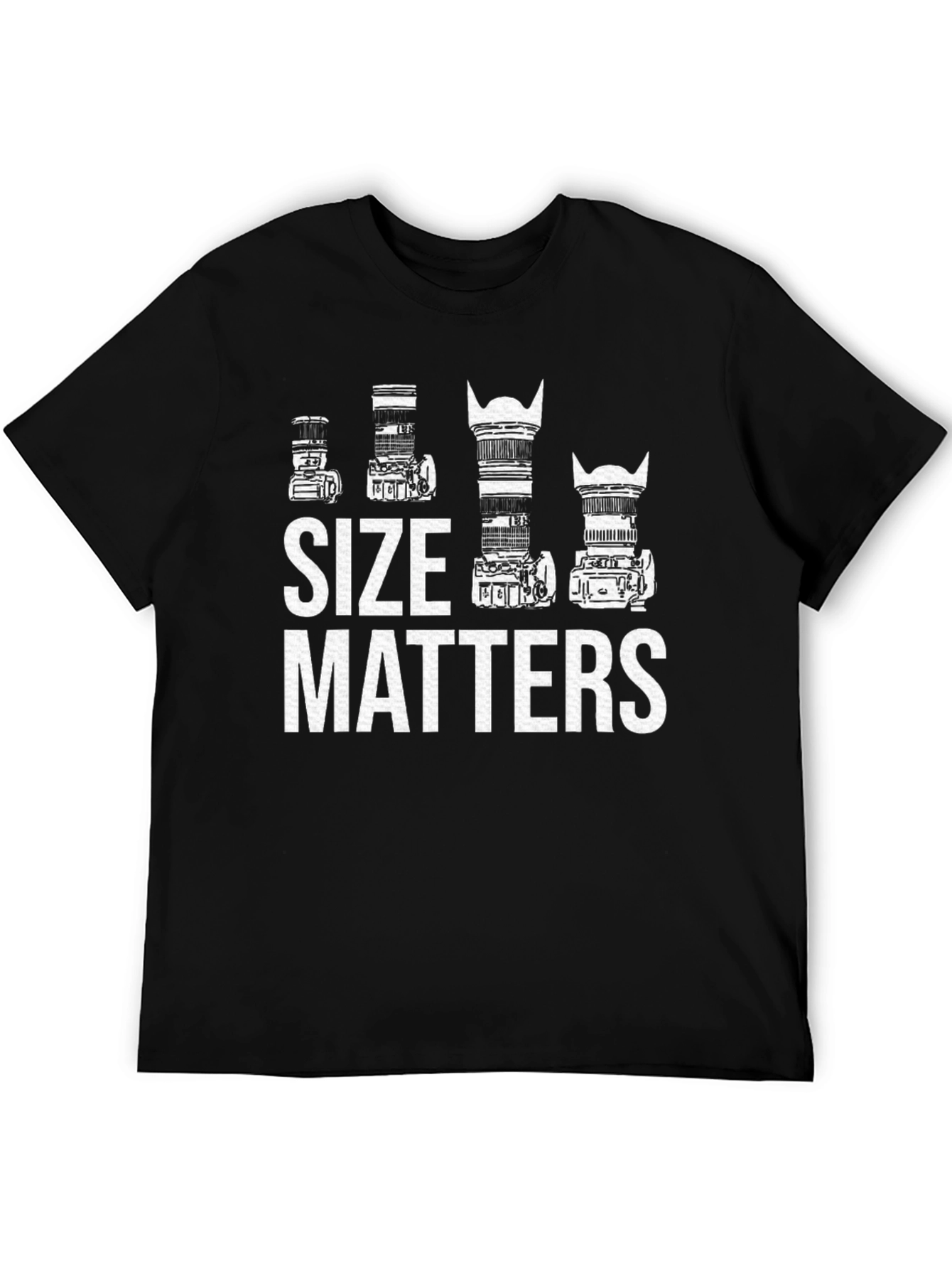 Size Matters Camera Lens T-Shirt Photography Gift