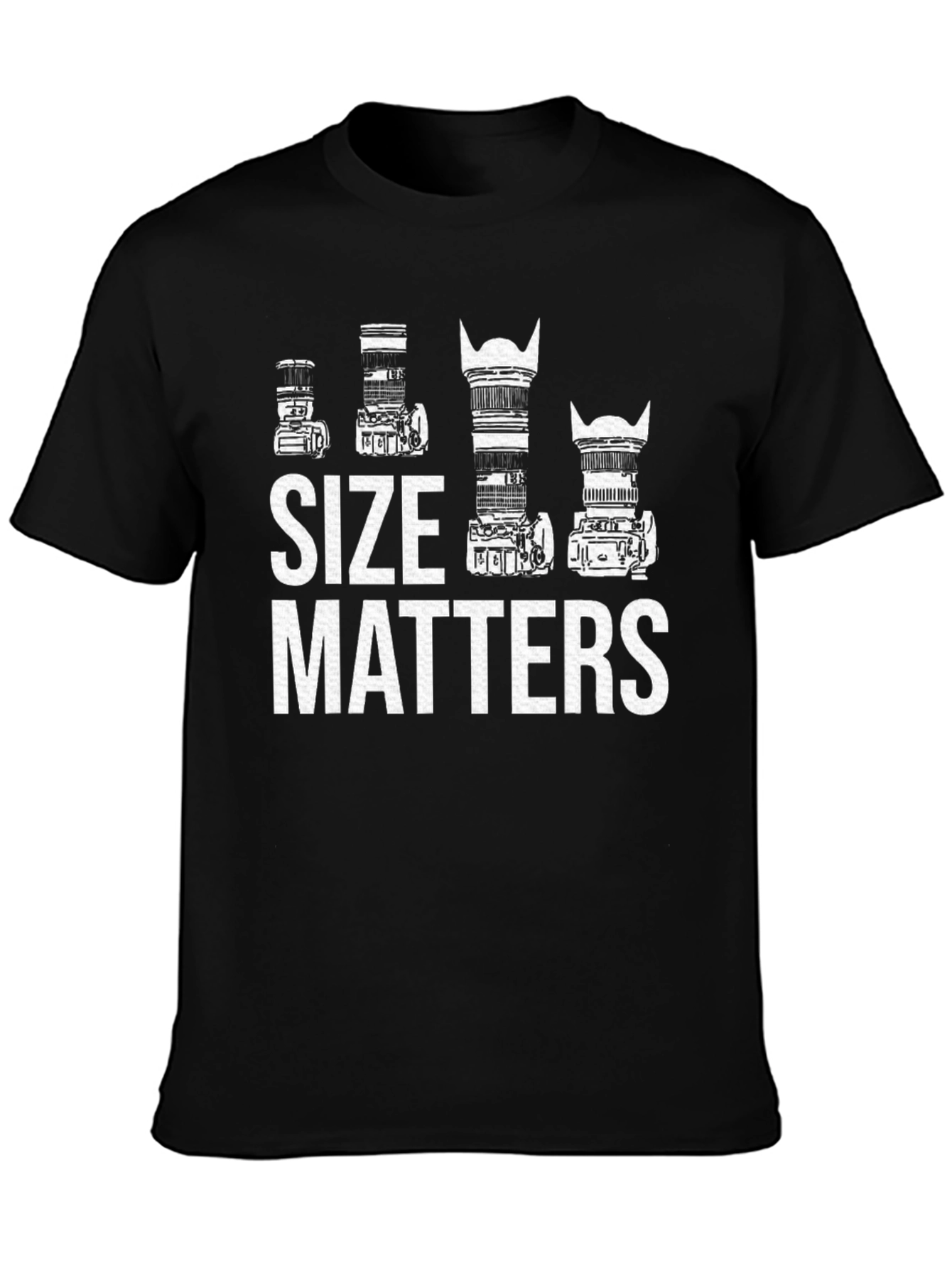 Size Matters Camera Lens T-Shirt Photography Gift