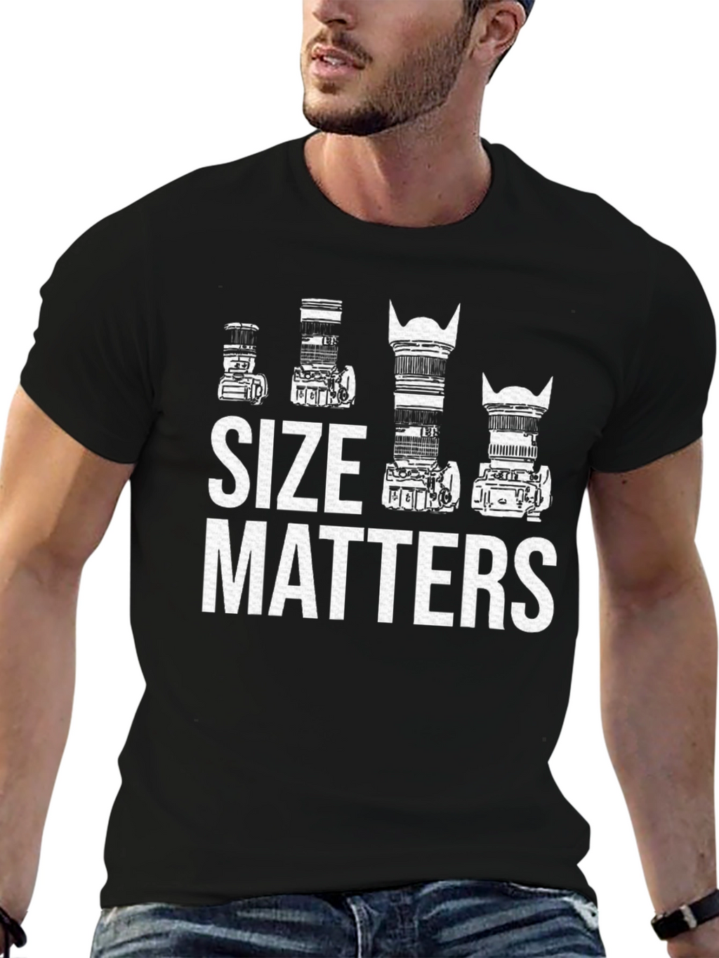 Size Matters Camera Lens T-Shirt Photography Gift