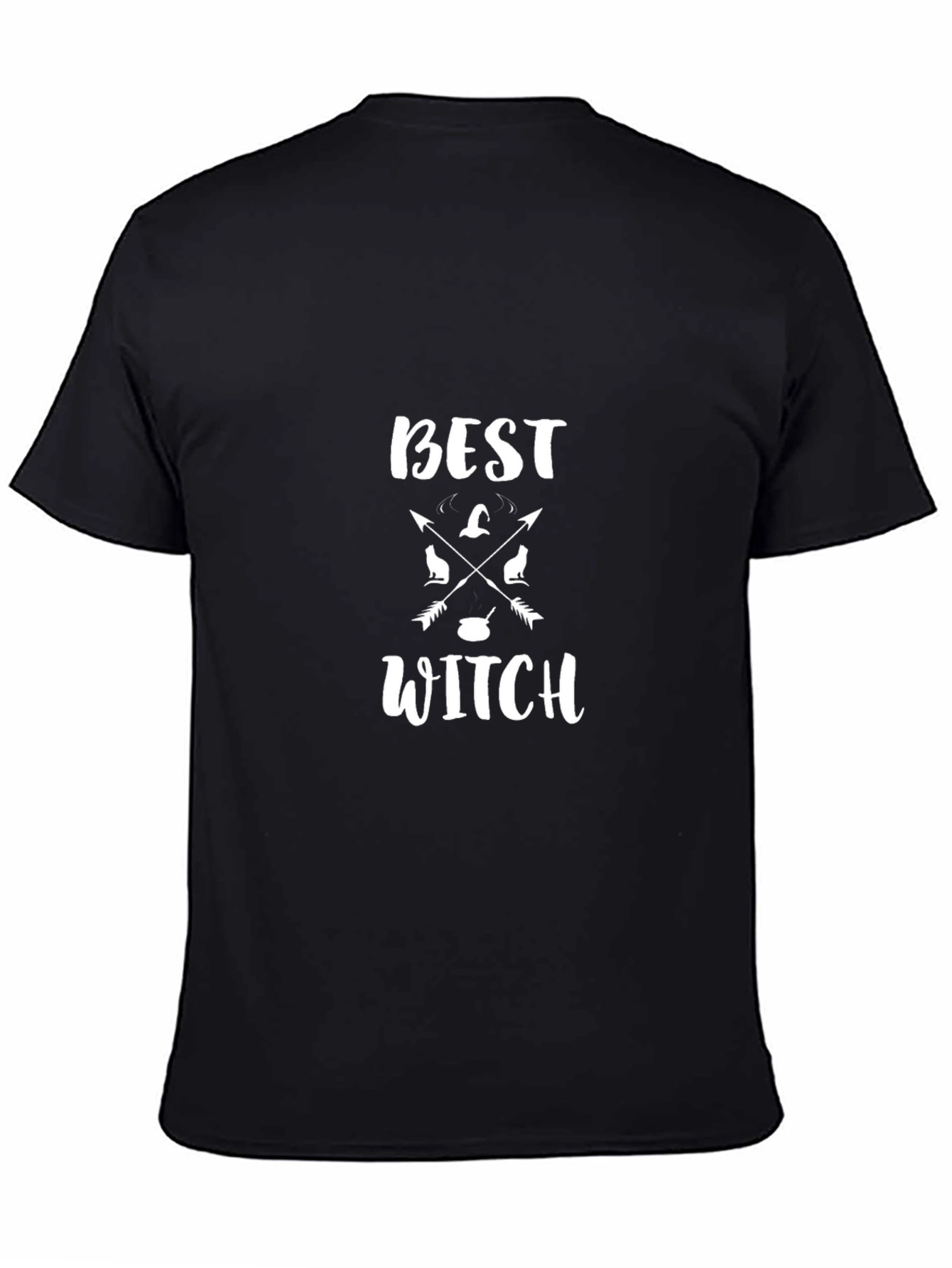 Best Witch Graphic Tee - Black Cotton T-Shirt