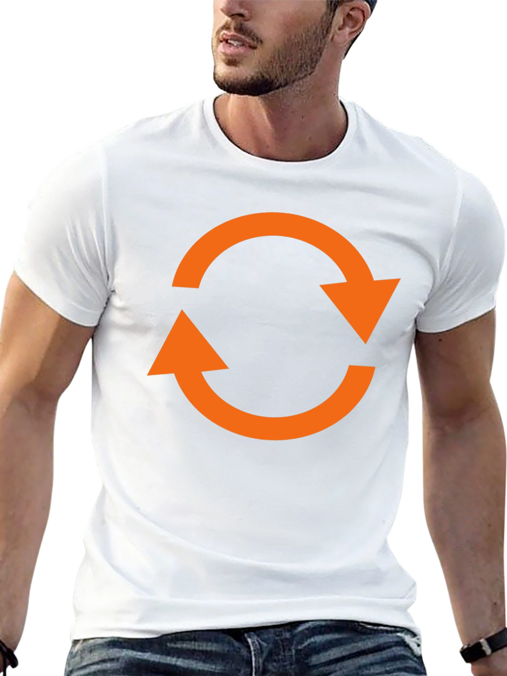Circular Arrow Graphic T-Shirt