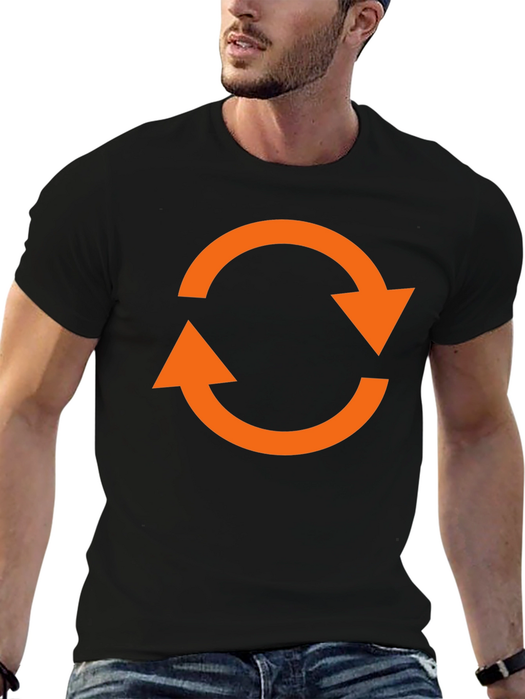 Circular Arrow Graphic T-Shirt