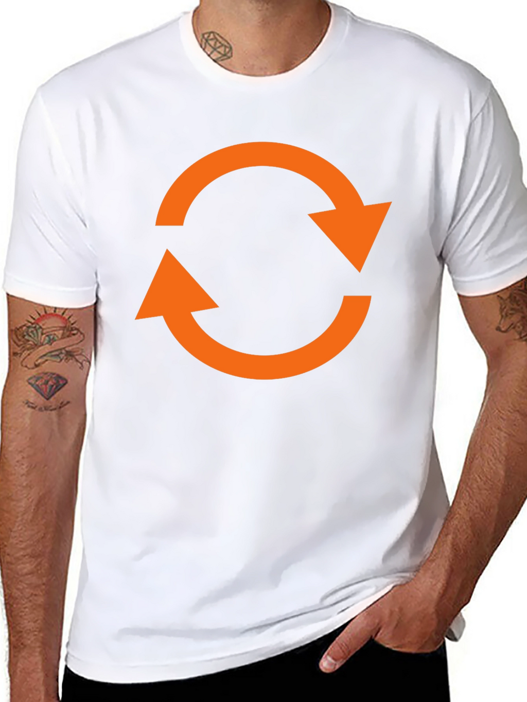 Circular Arrow Graphic T-Shirt